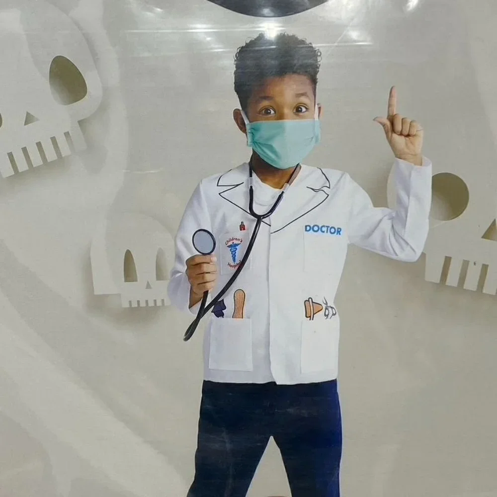 Kids' Med Doctor Halloween Costume Top Accessories M Hyde & EEK! Boutique™ Caree - Picture 2 of 5